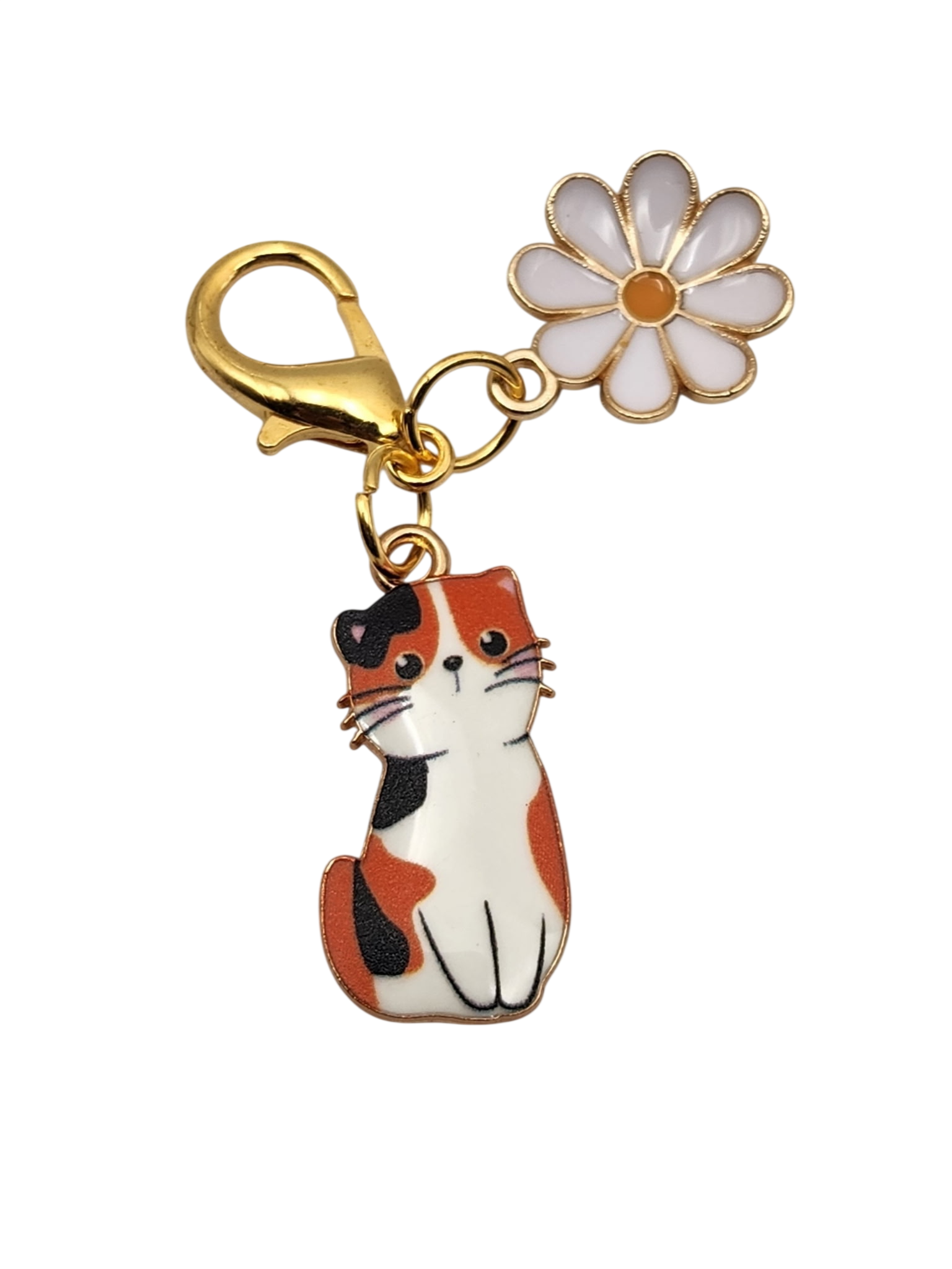 Cat with Flower Charm