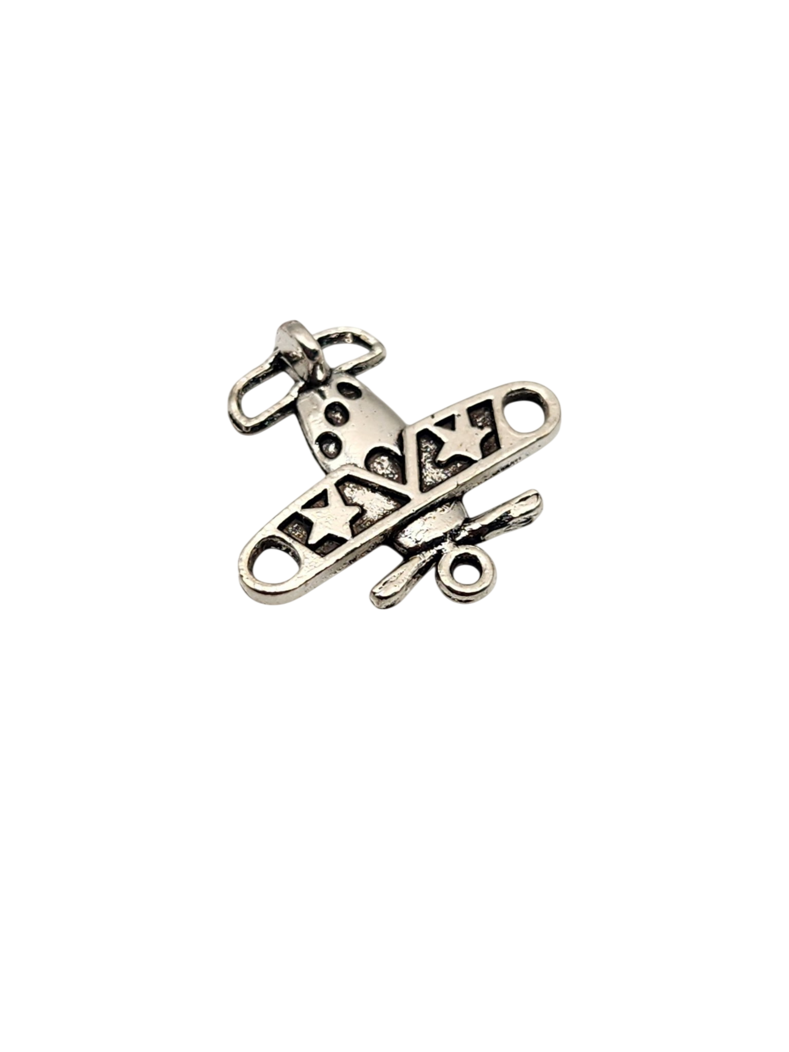 Silver Airplane Charm
