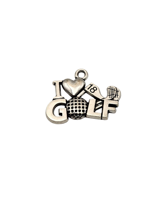 "I Love Golf" Charm