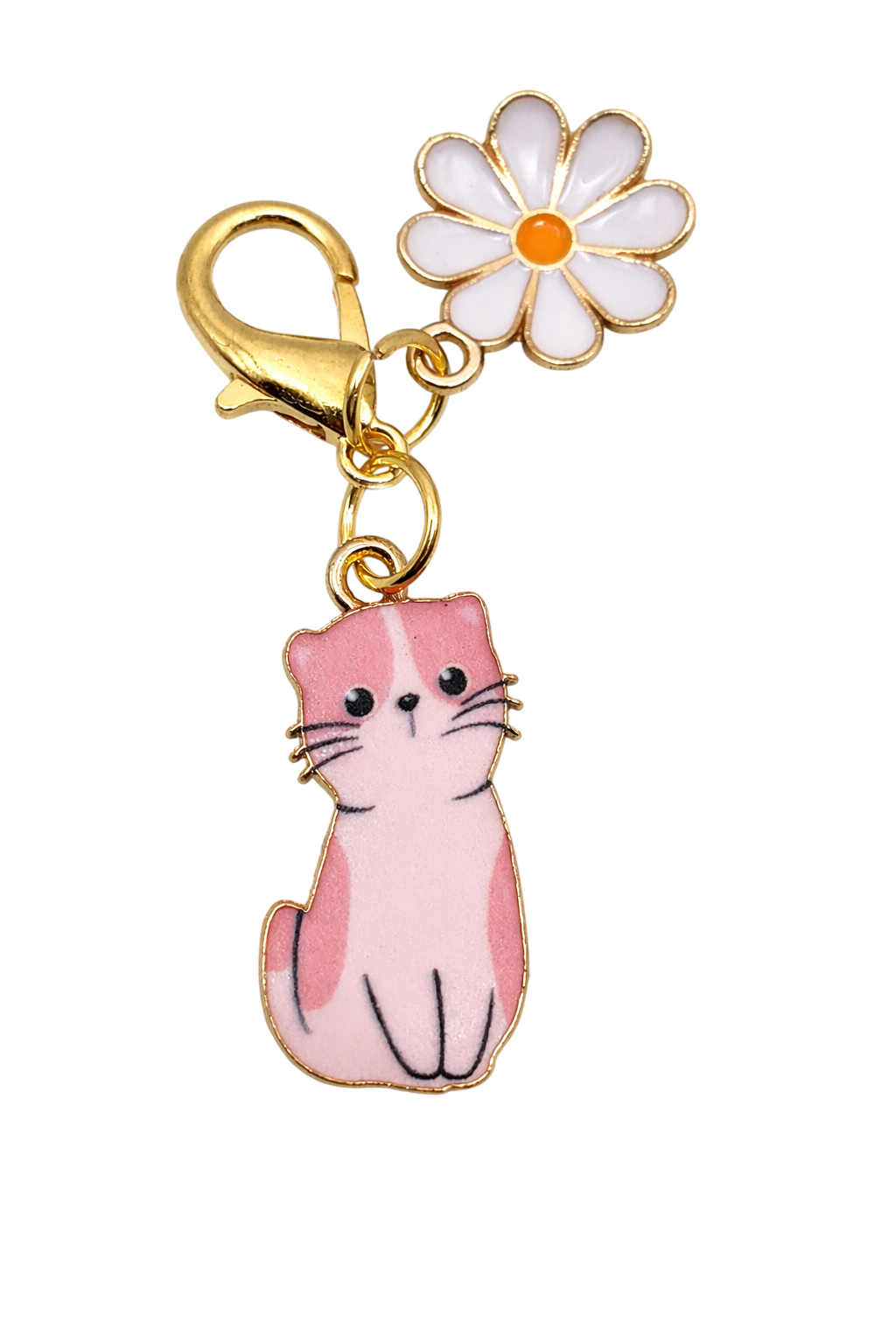 Cat with Flower Charm