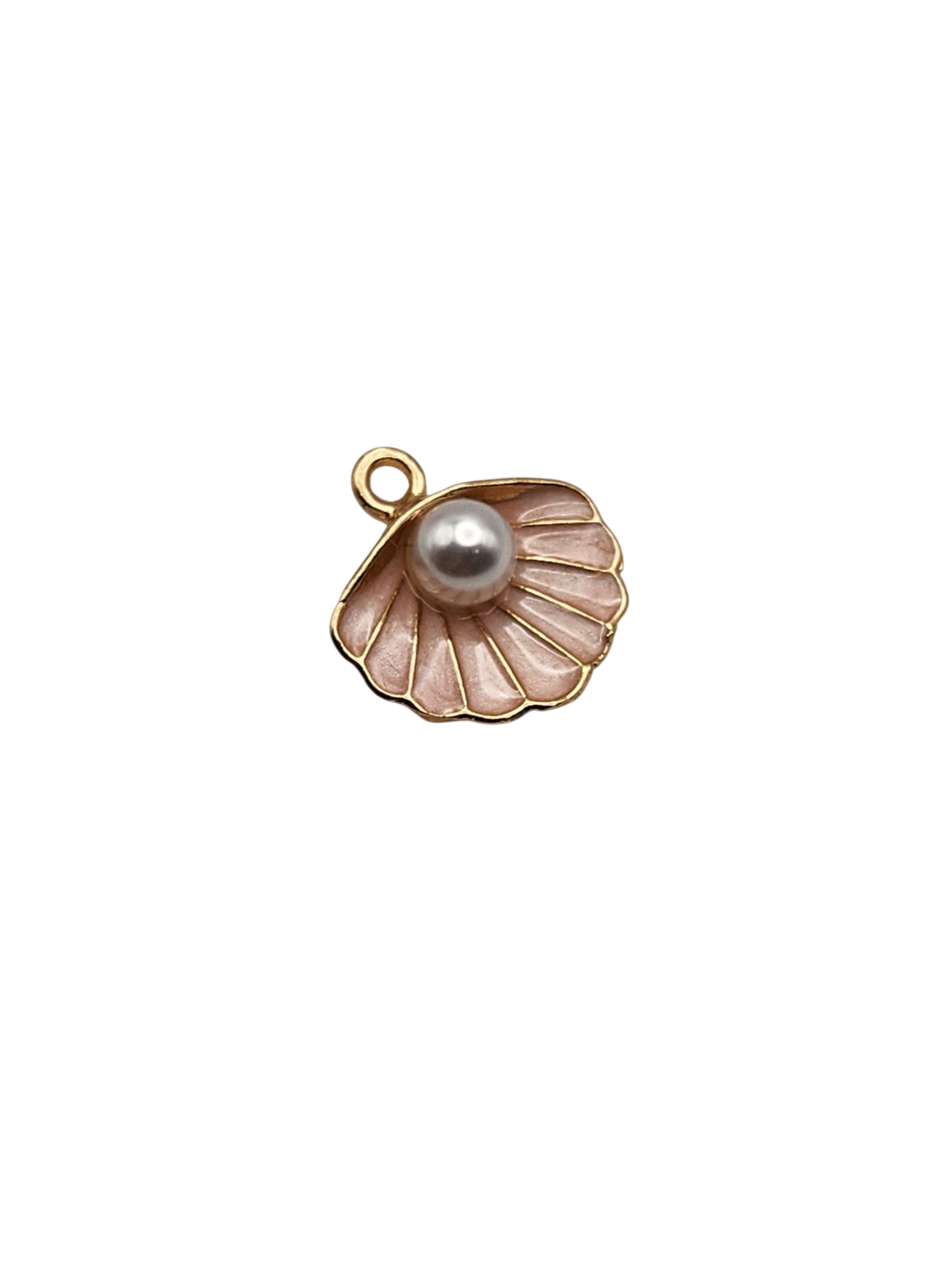 Scallop Shell with Pearl Charm