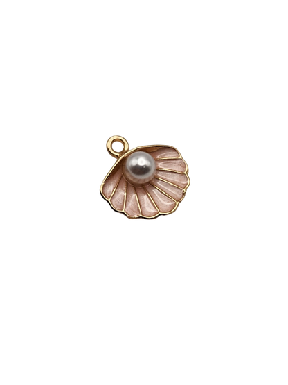 Scallop Shell with Pearl Charm