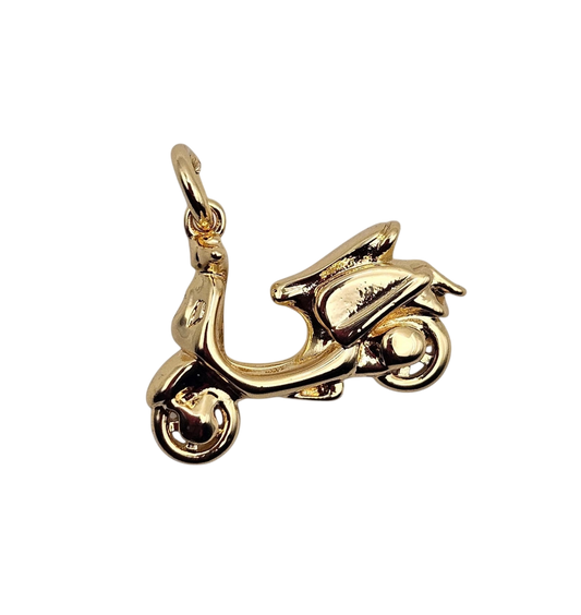 Gold Vespa Scooter Charm