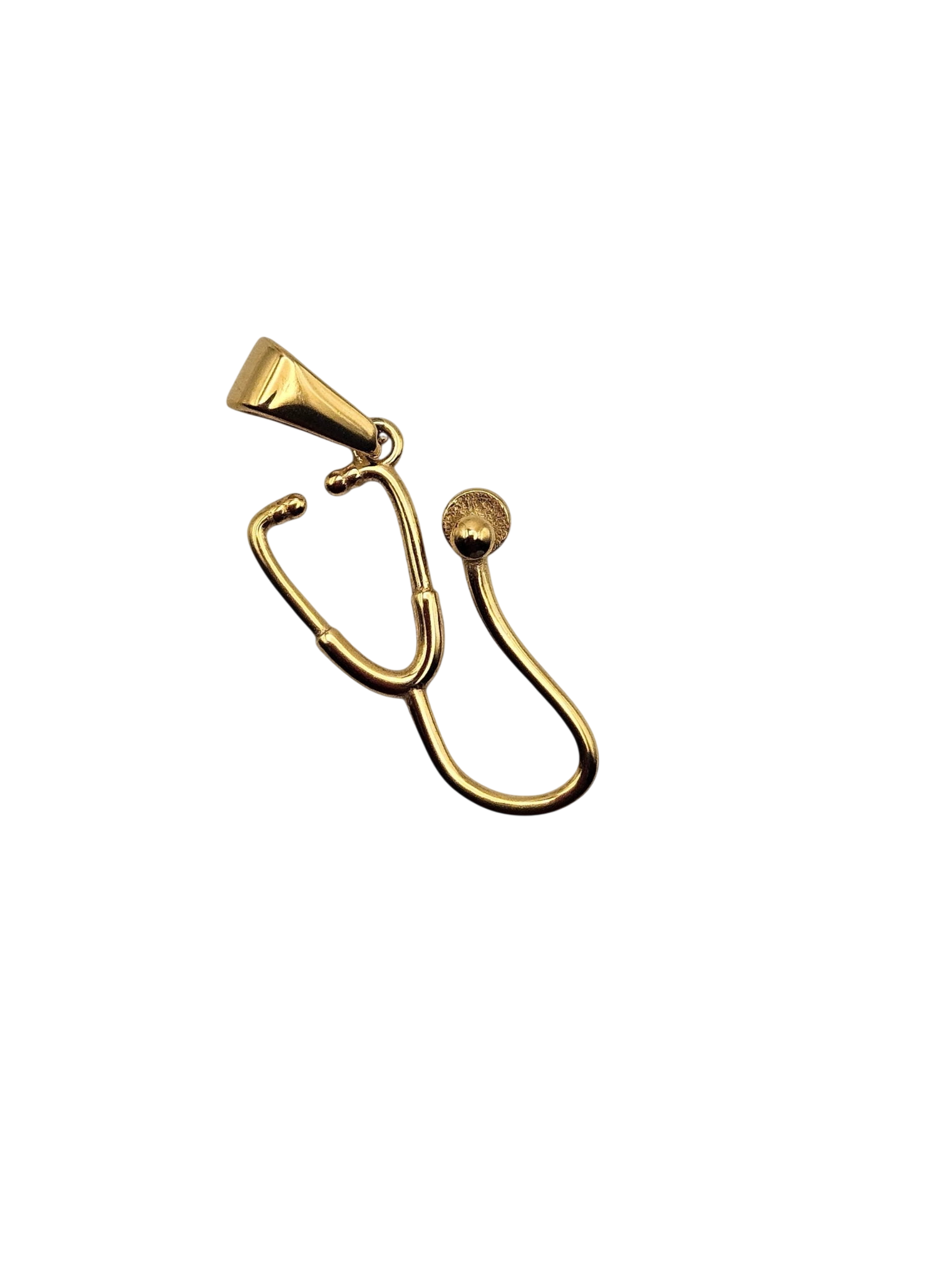 Gold Stethoscope Charm