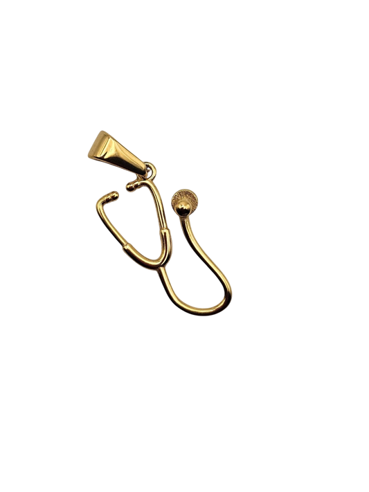 Gold Stethoscope Charm