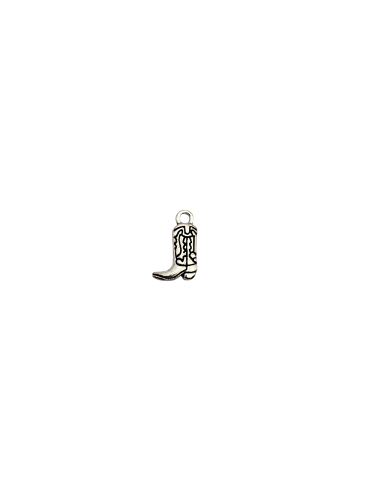 Silver Cowboy Boot Charm