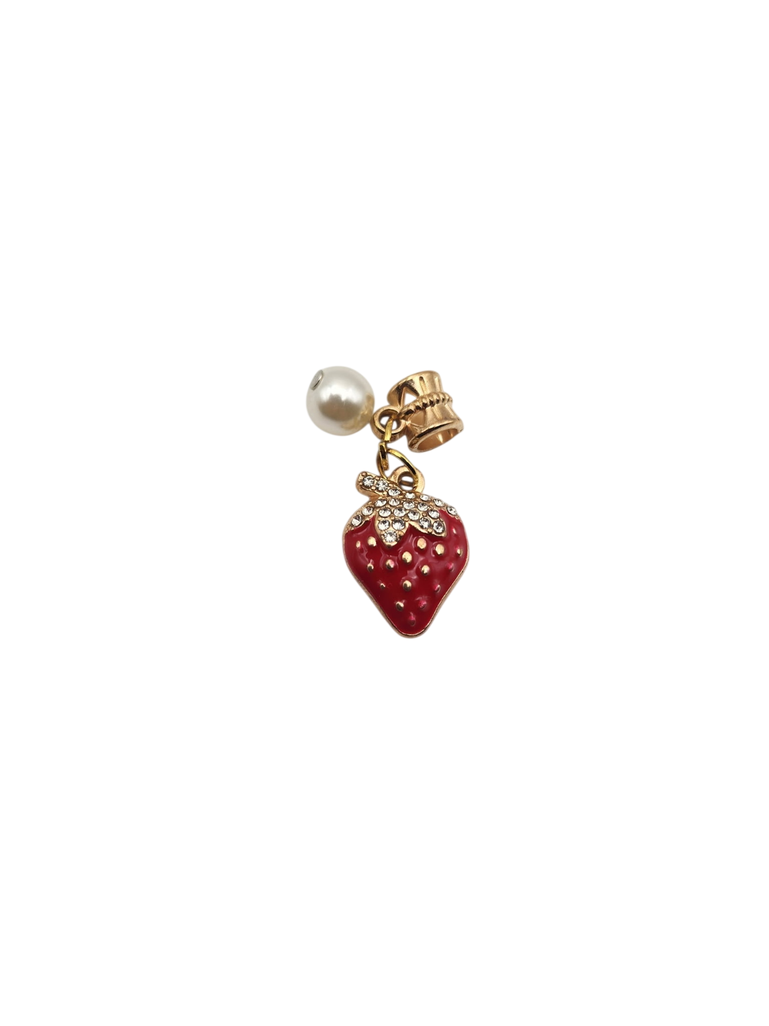 Strawberry with Pearl Charm