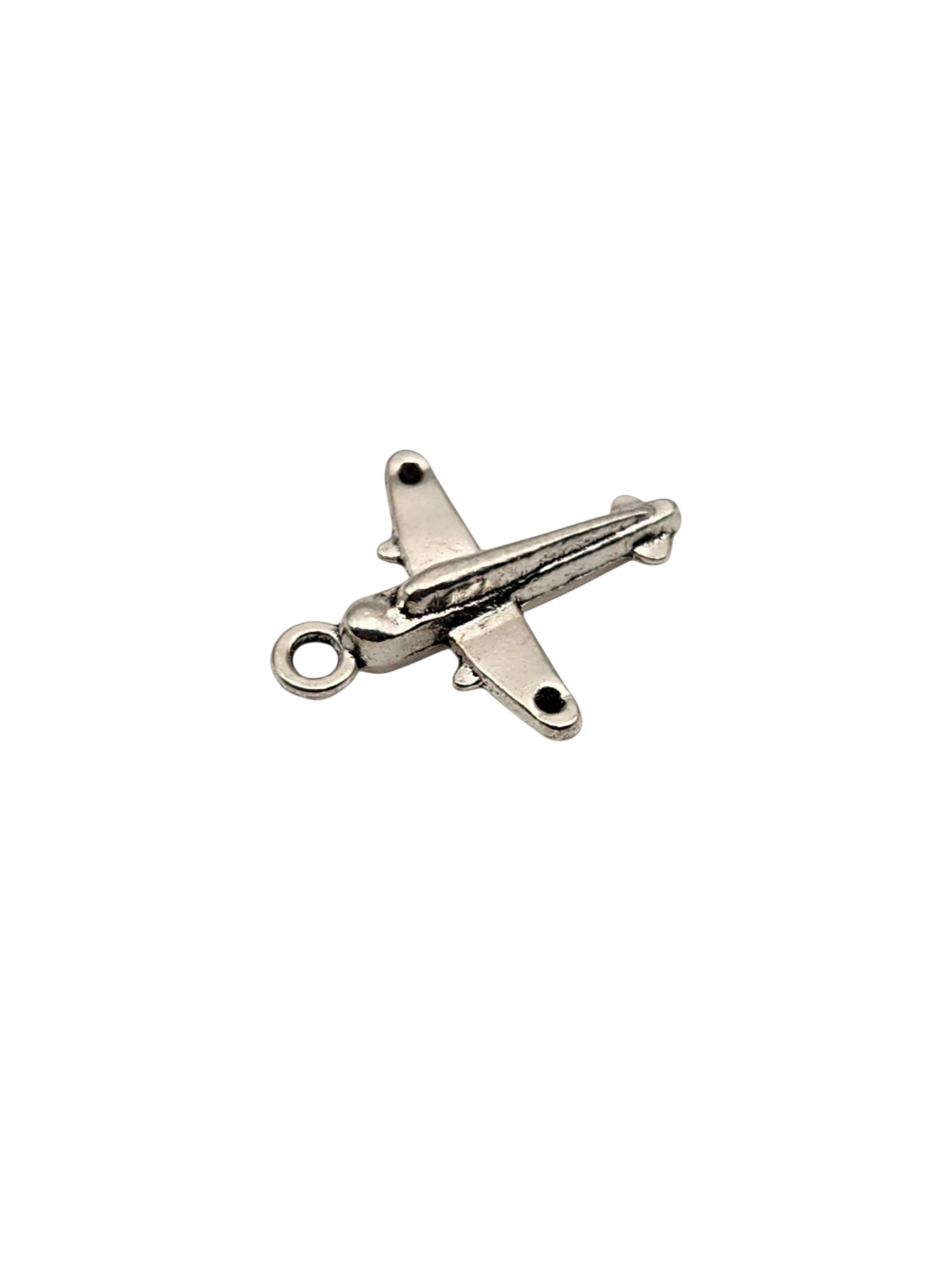Silver Airplane Charm