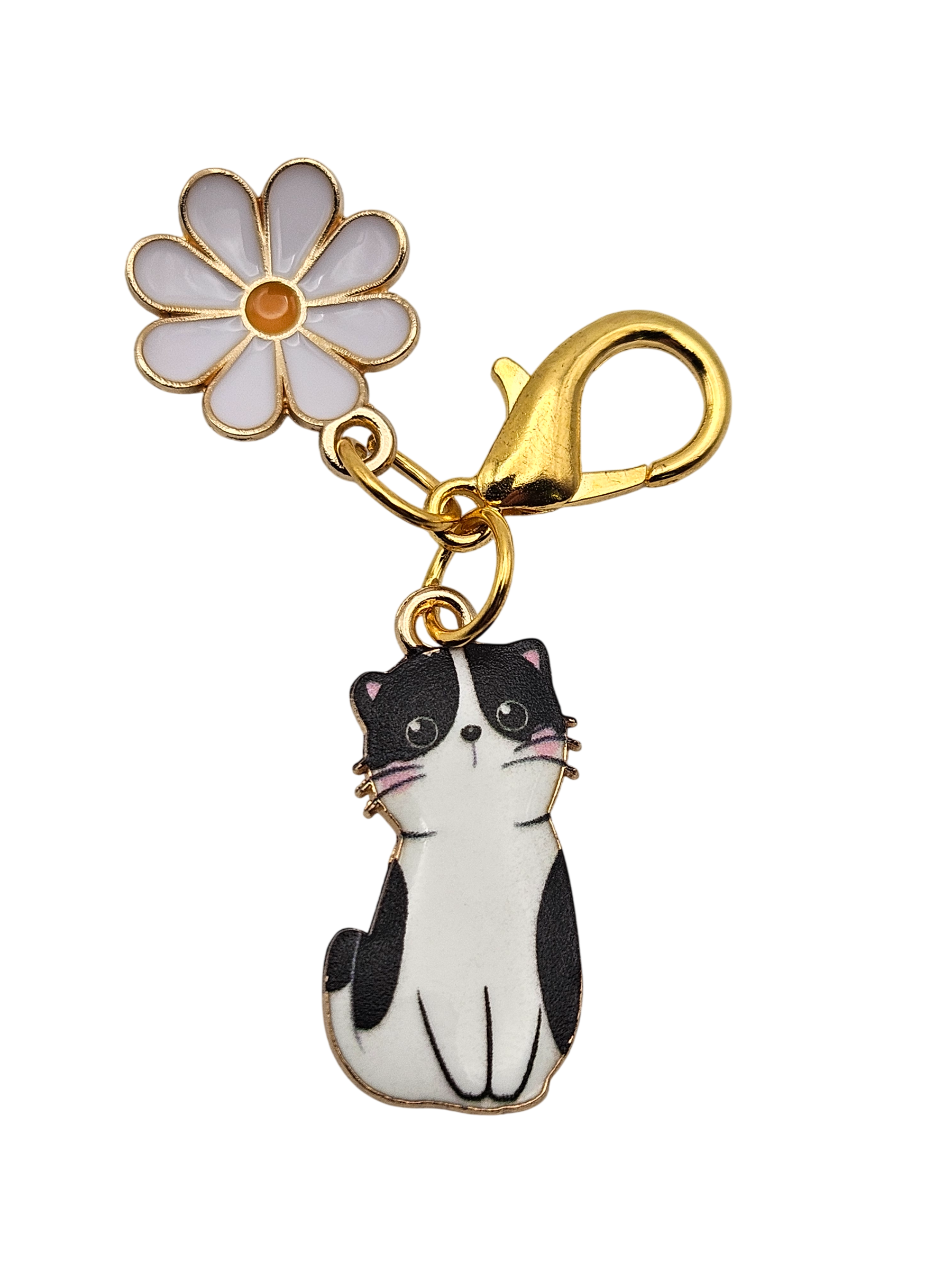 Cat with Flower Charm
