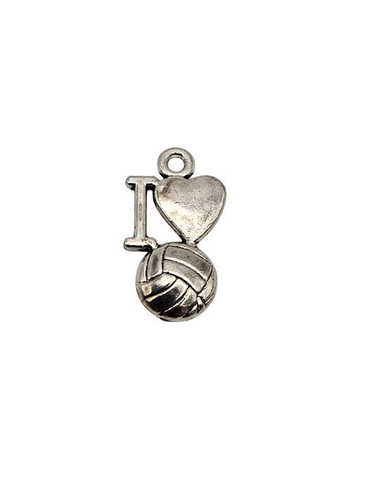 "I Love Volleyball" Charm