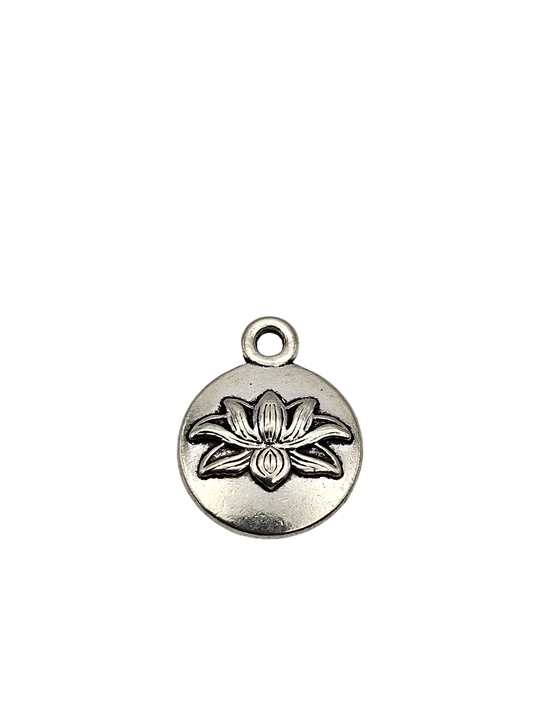 Lotus Flower Disc Charm