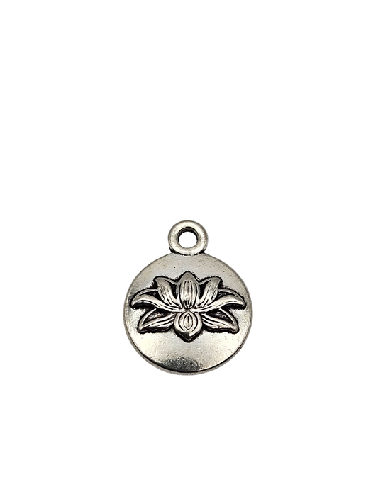 Lotus Flower Disc Charm