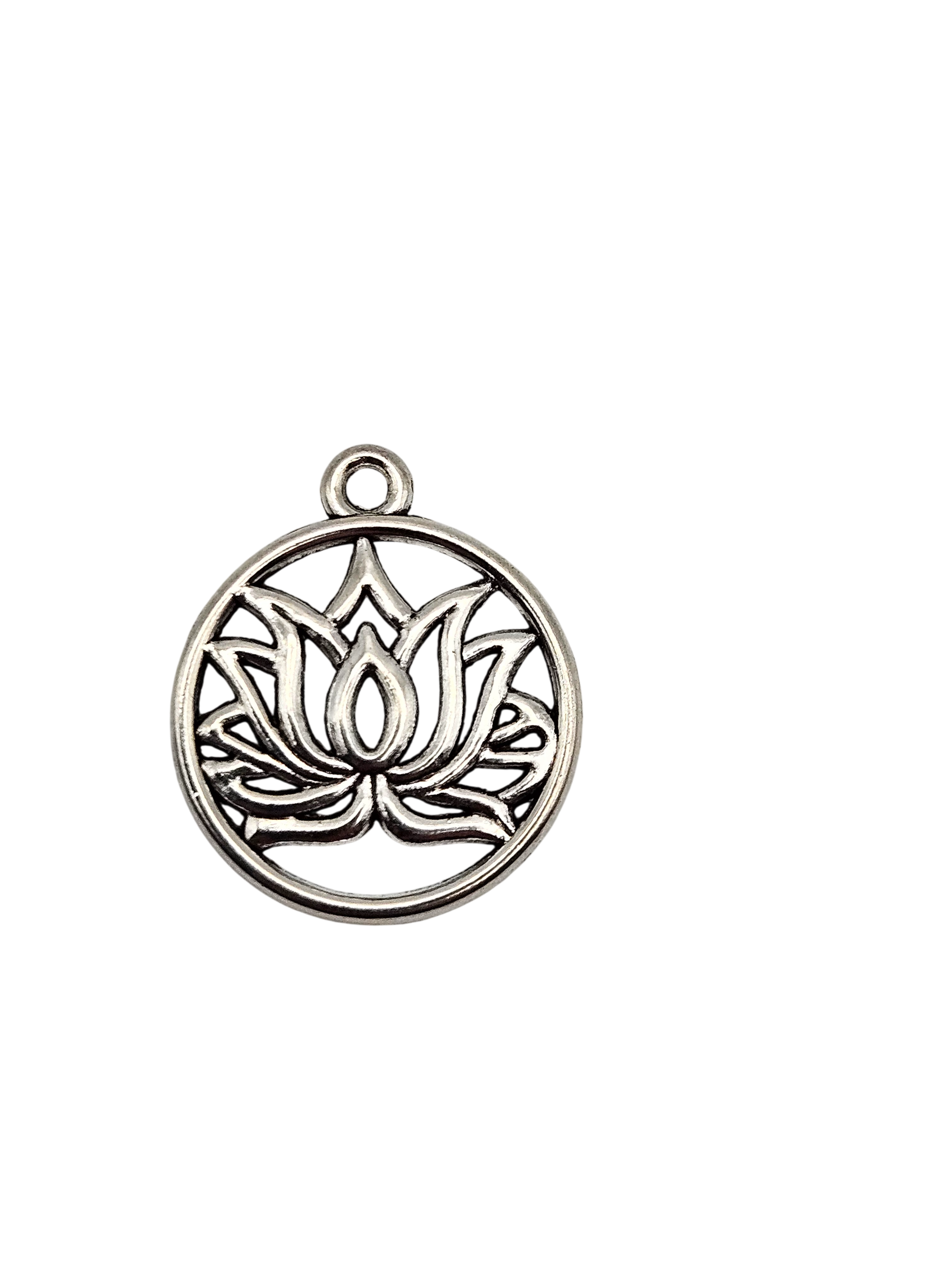 Encircled Lotus Flower Charm