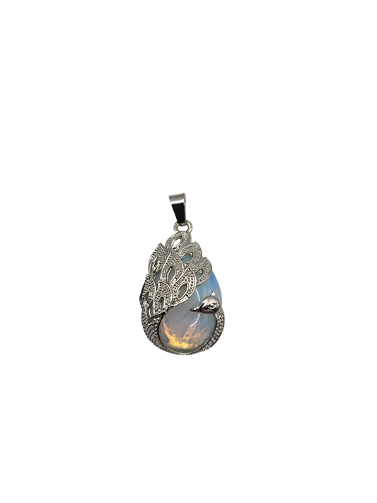 Opal Peacock Charm