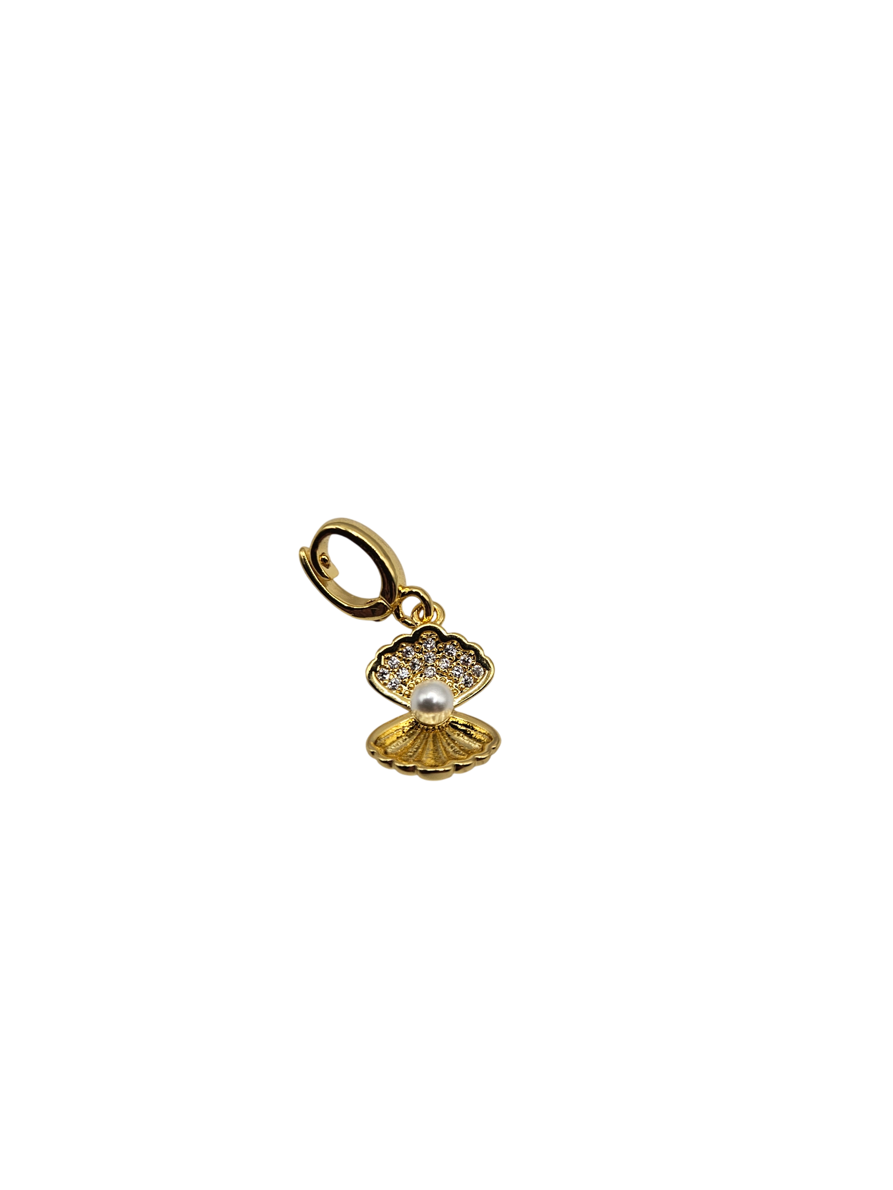 Clam Shell with Pearl Charm
