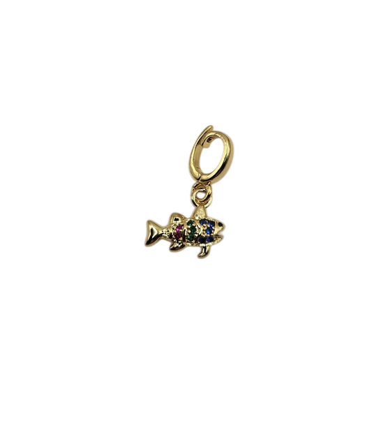 Bejeweled Fish Charm