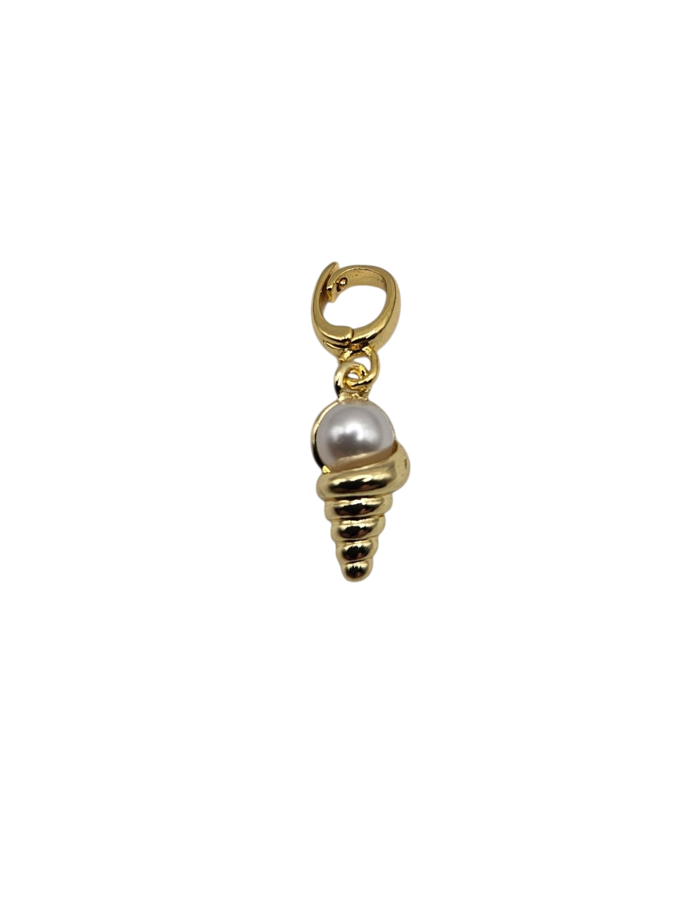 Cone Shell with Pearl Charm