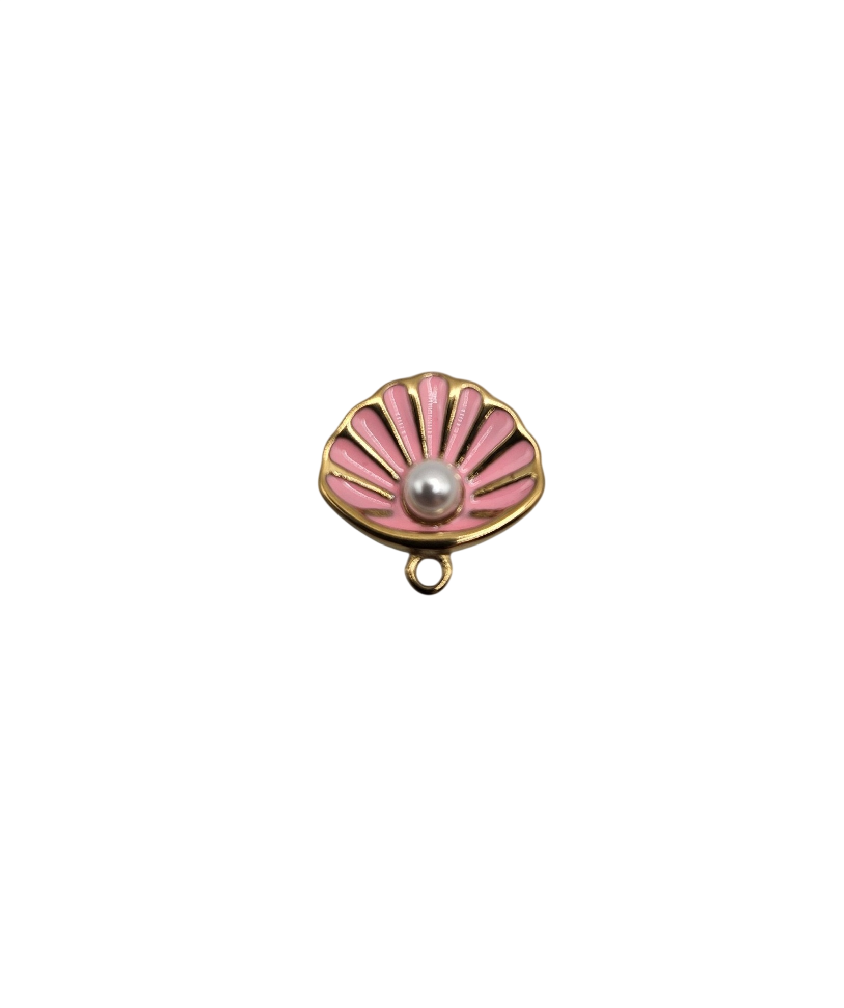 Scallop Shell with Pearl Charm
