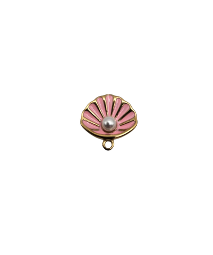 Scallop Shell with Pearl Charm