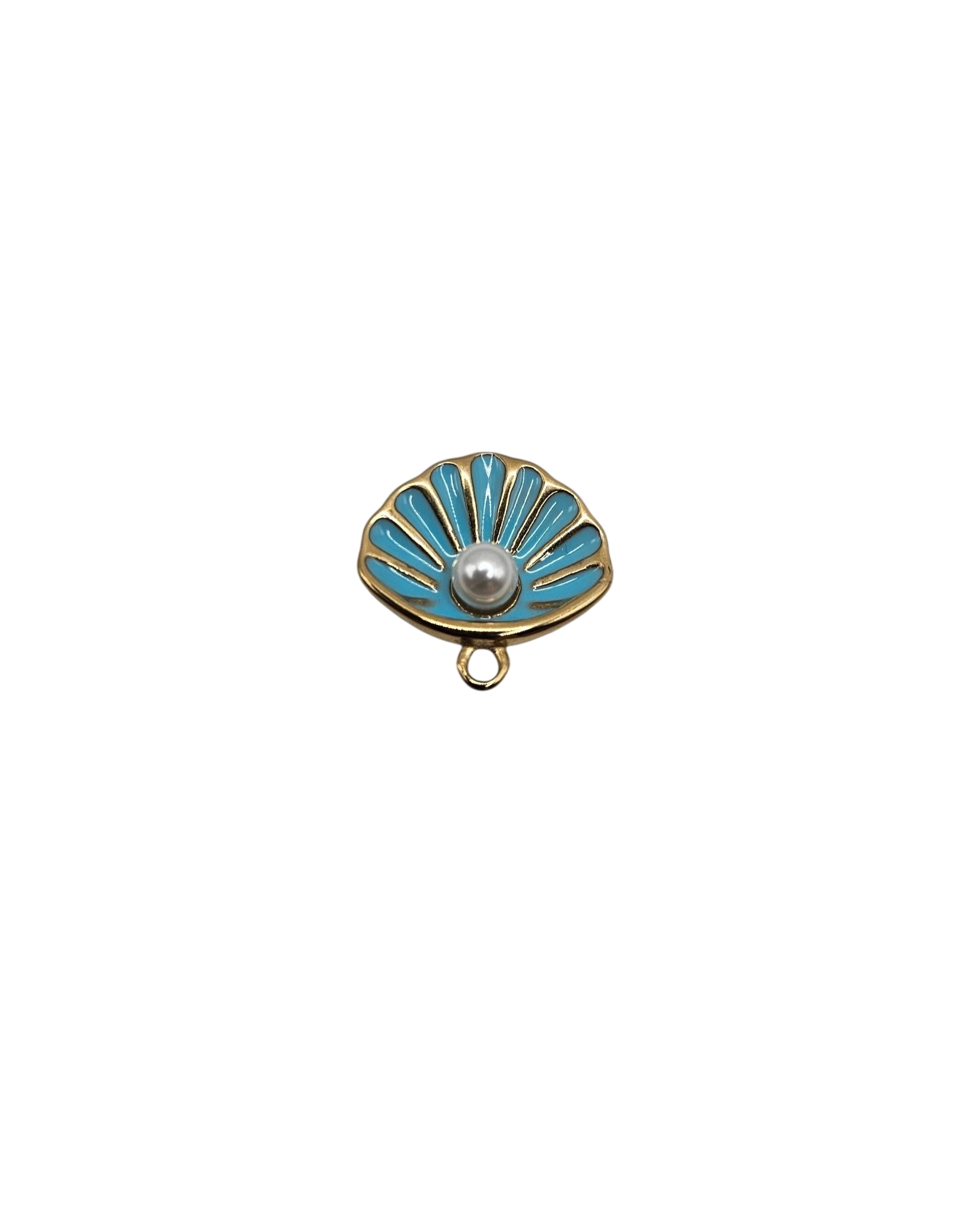 Scallop Shell with Pearl Charm