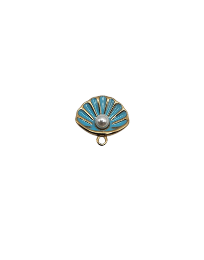 Scallop Shell with Pearl Charm
