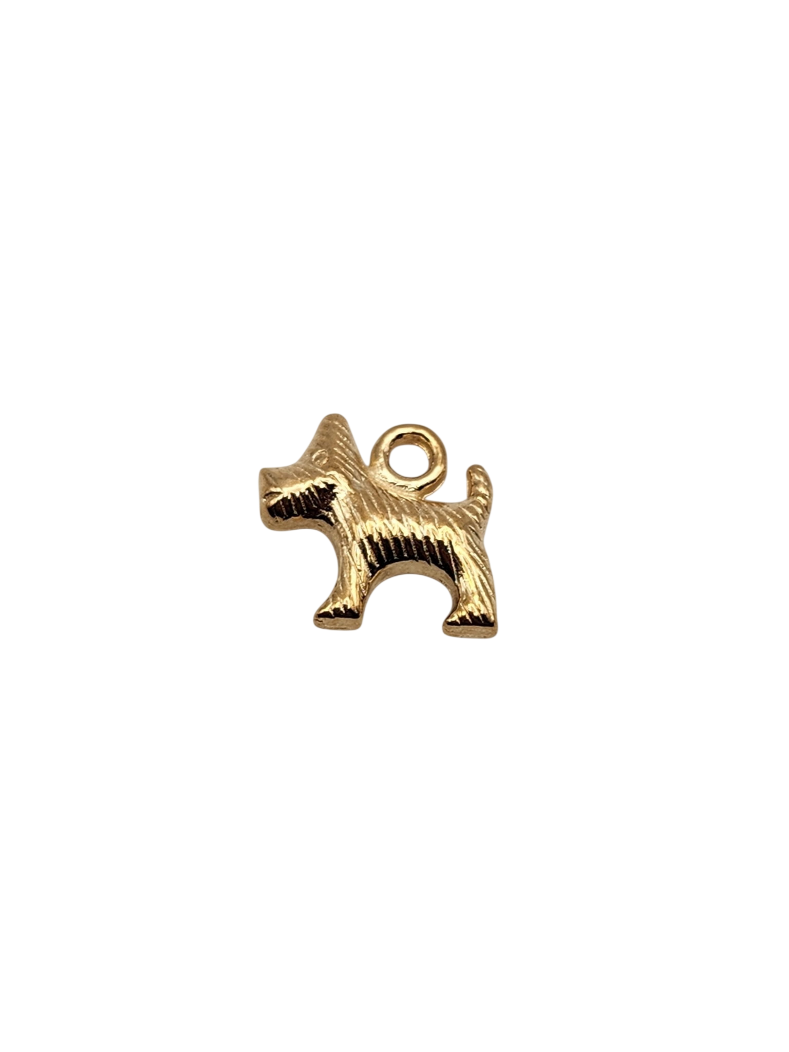 Gold Dog Charm