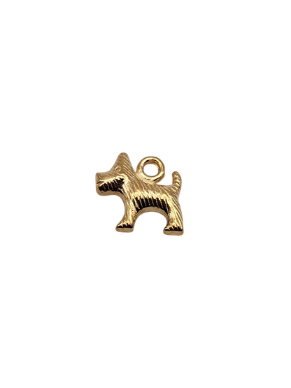Gold Dog Charm