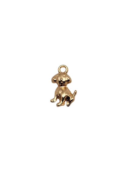 Gold Dog Charm