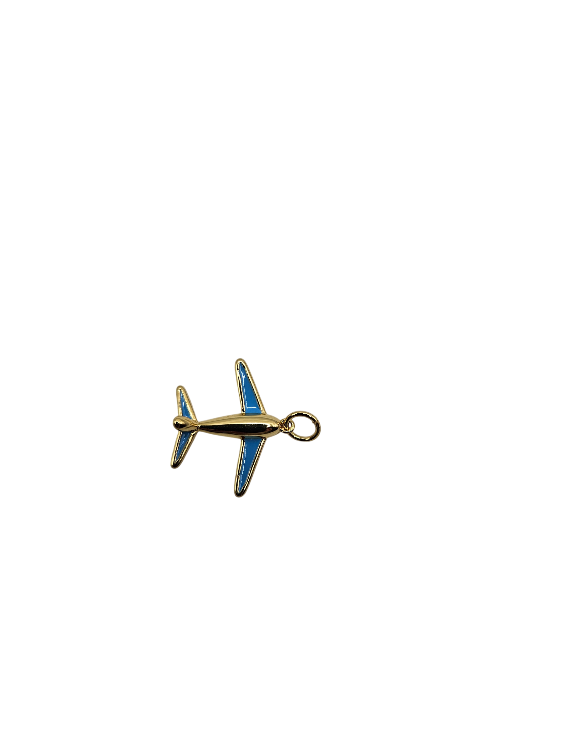 Blue-Winged Airplane Charm