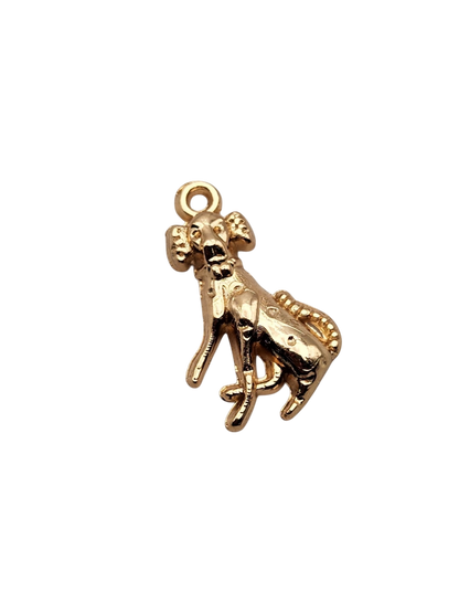 Gold Dog Charm
