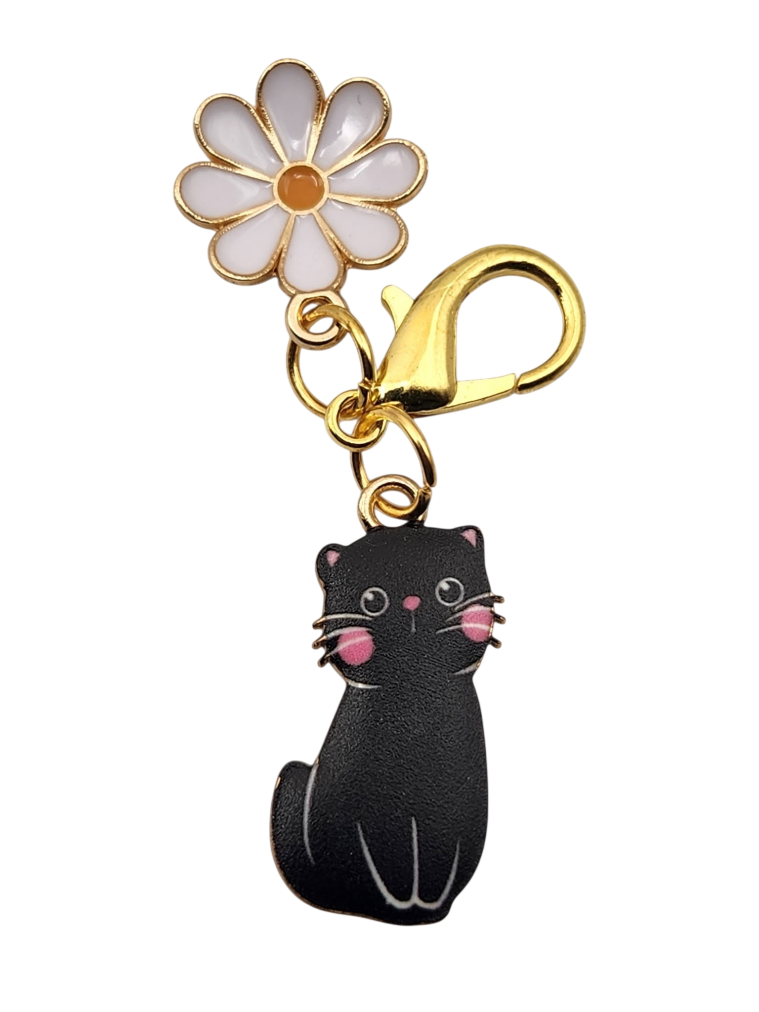 Cat with Flower Charm