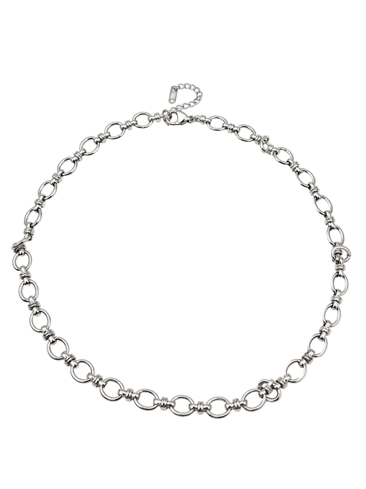 Coarse Round Rolo Chain Necklace