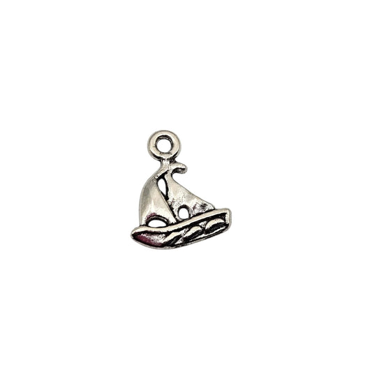Sailboat with Waves Charm