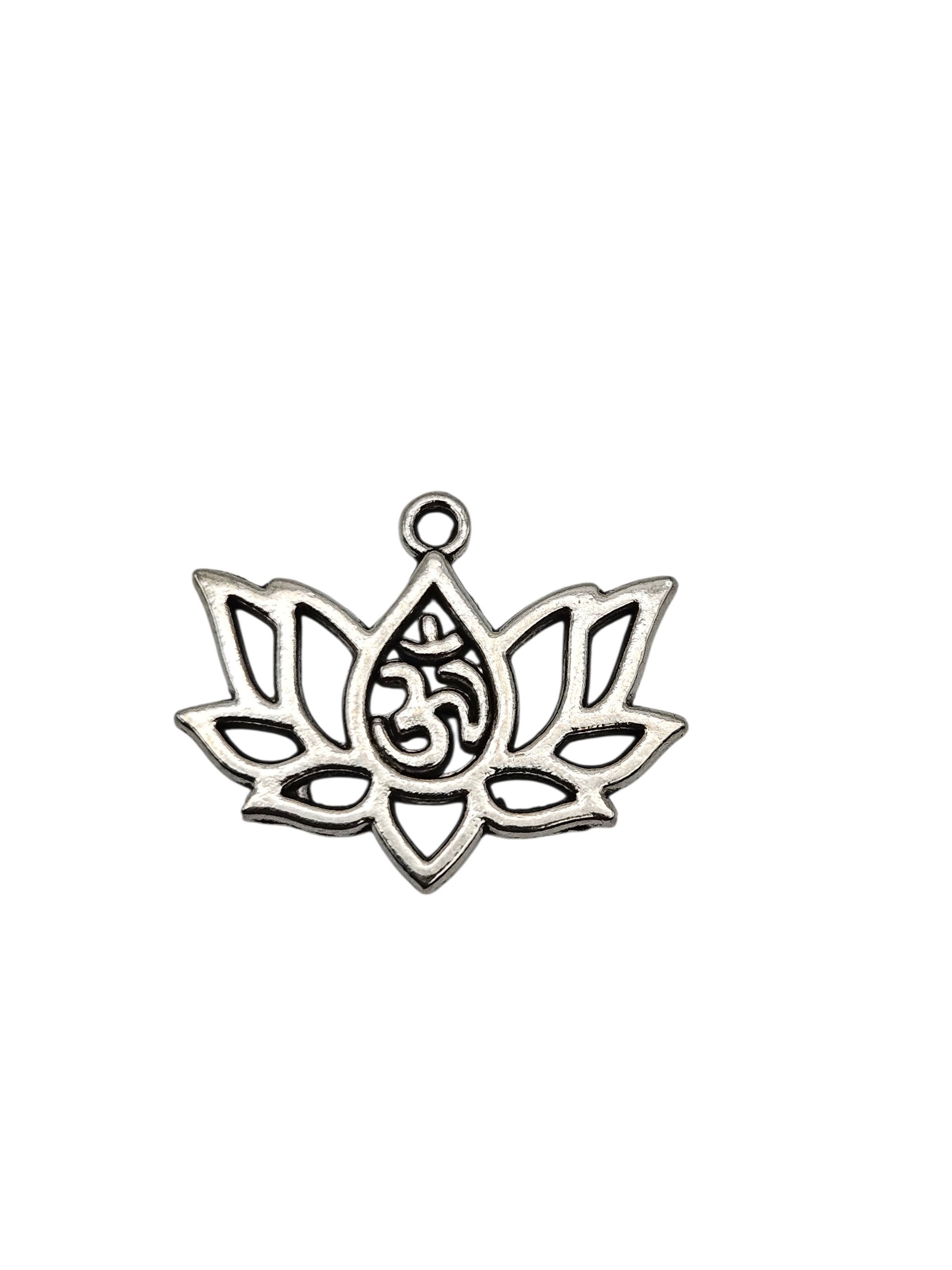 Lotus with Ohm Symbol Charm