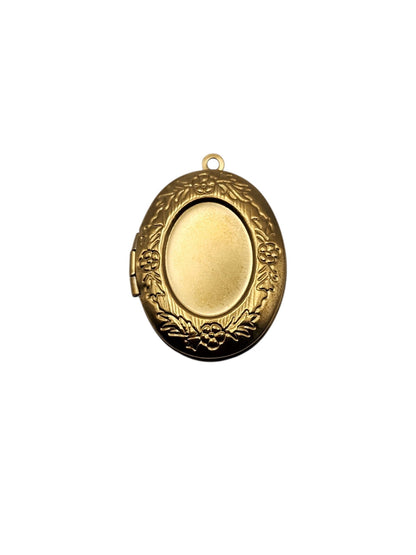 Gold Embossed Locket Charm