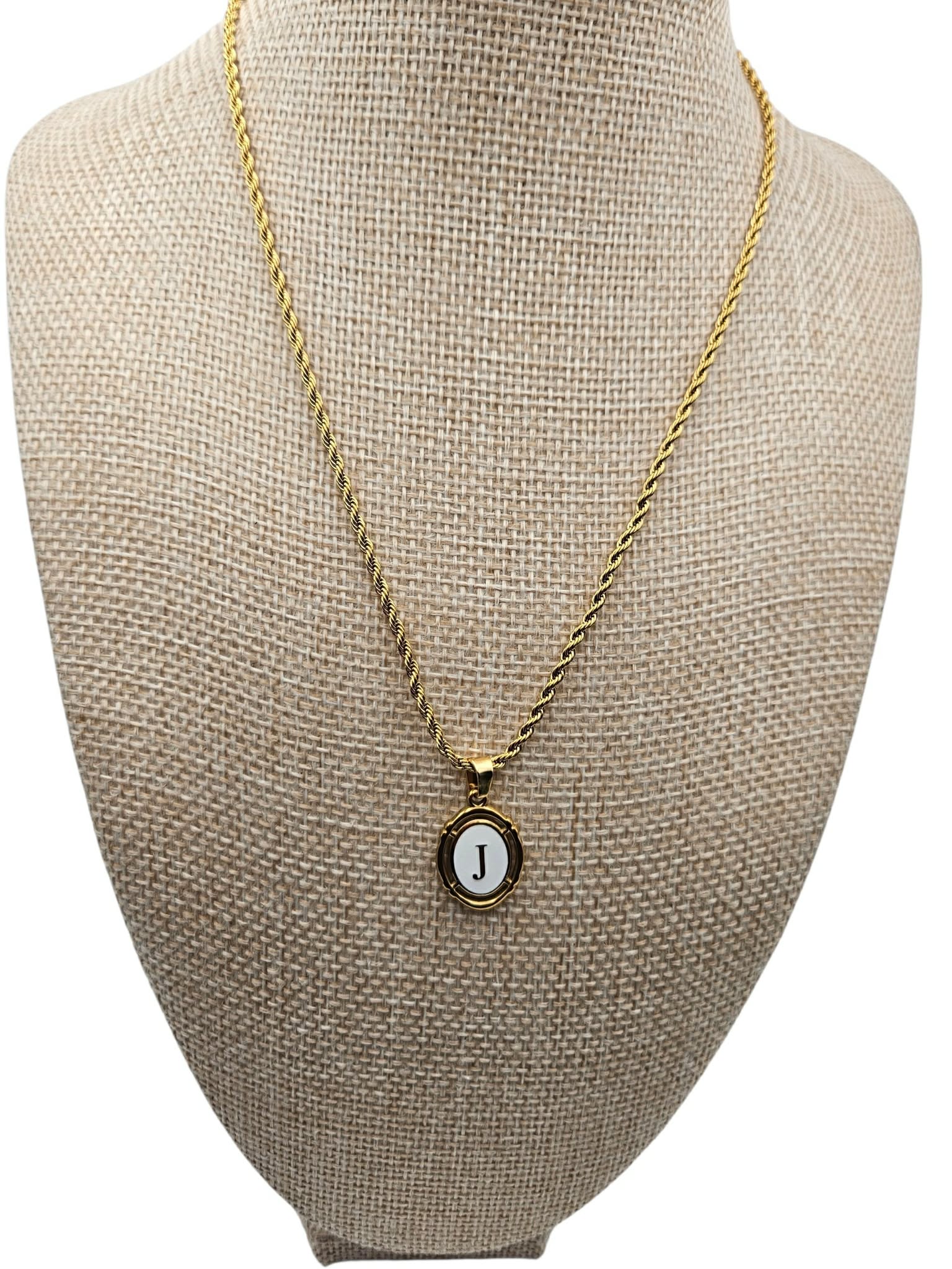 Monogram Alphabet Letter Necklace