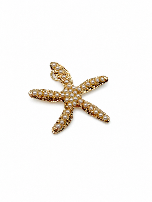 Large Starfish with Bead Inlay Charm