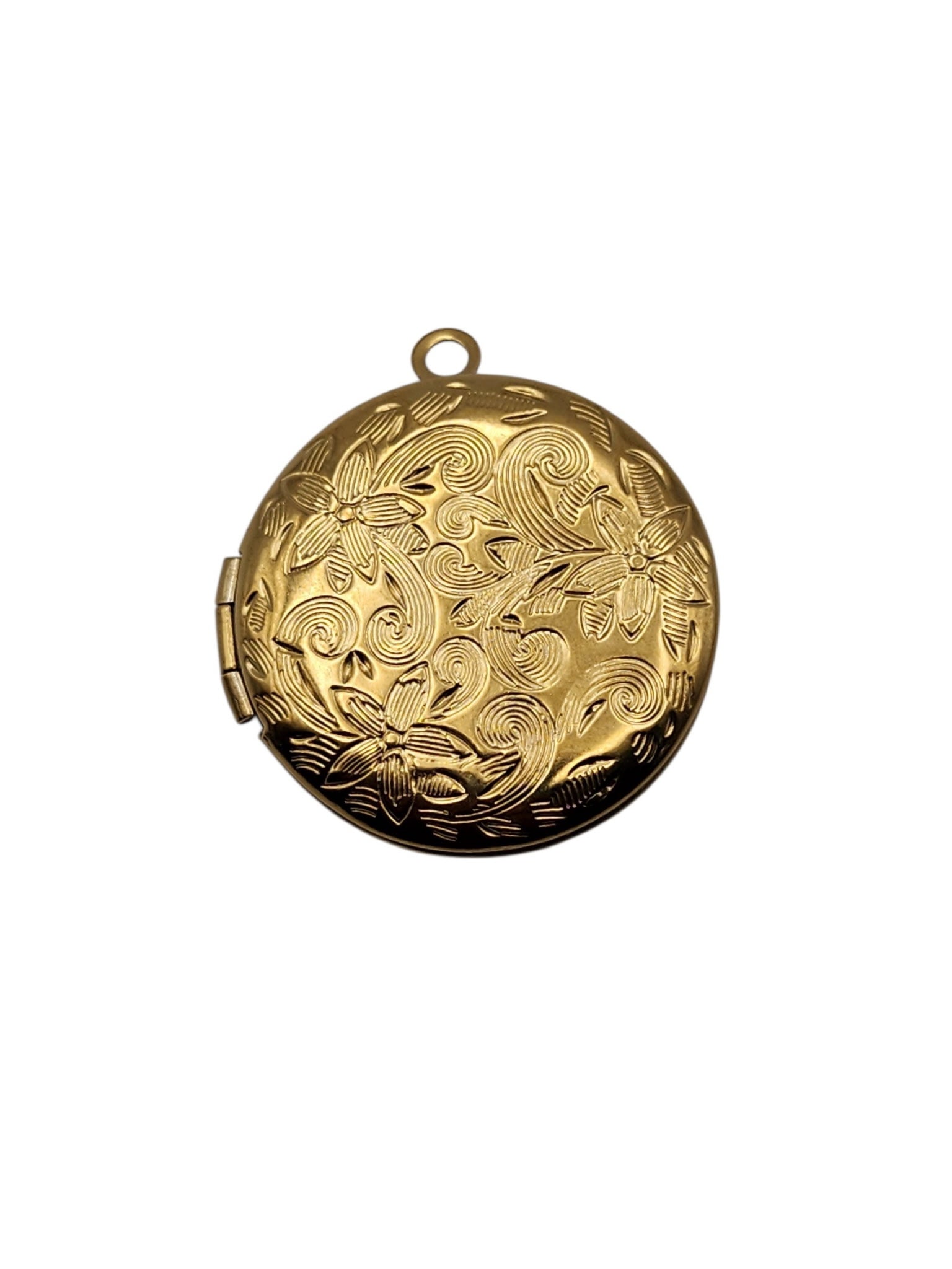 Gold Embossed Locket Charm
