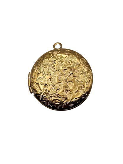 Gold Embossed Locket Charm