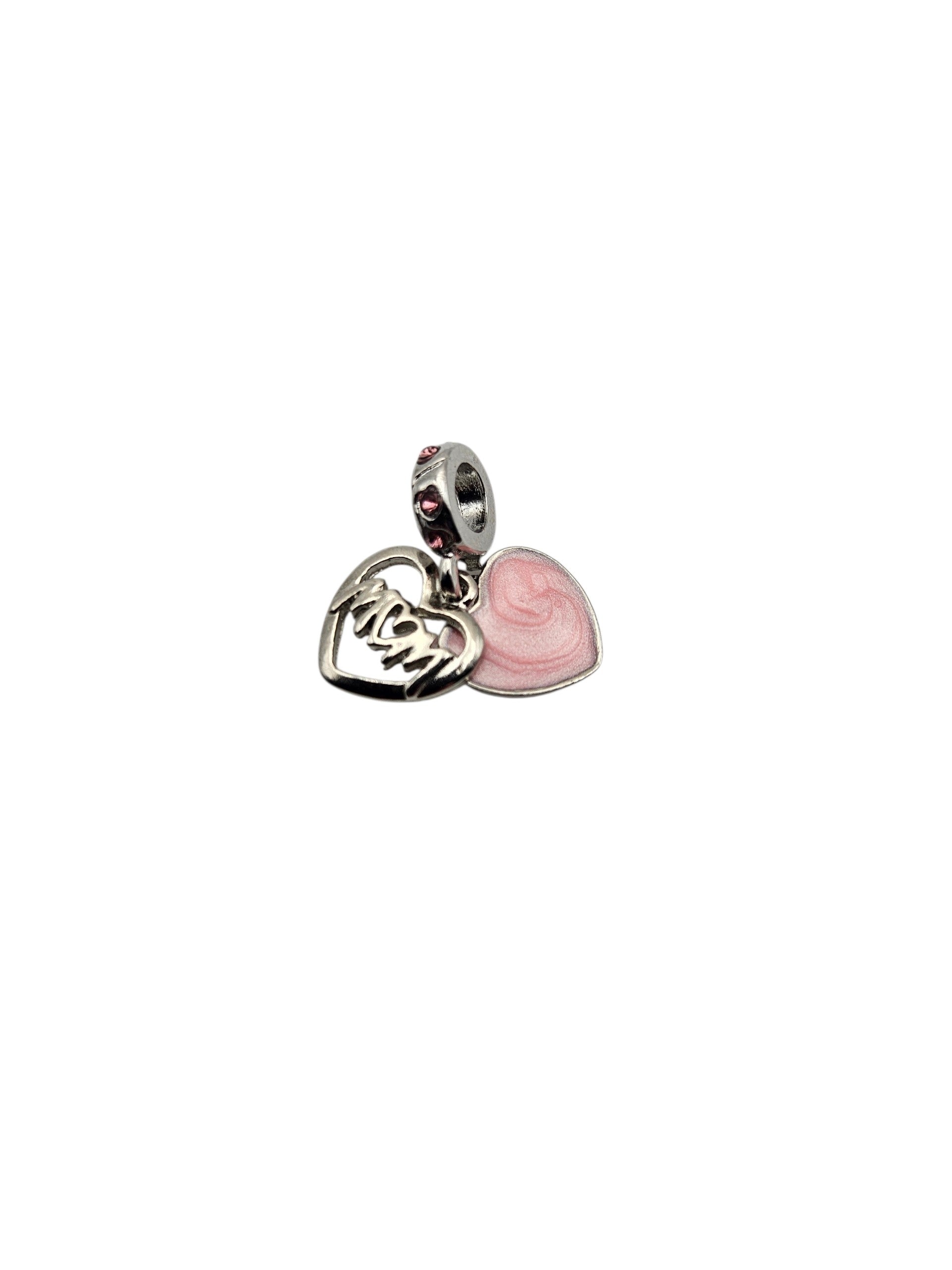 "Mom - I Love You" Heart Charm