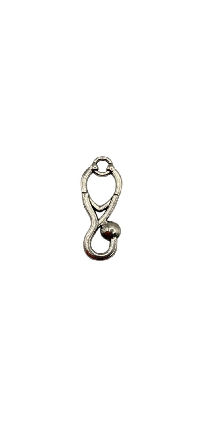 Silver Stethoscope Charm (small)
