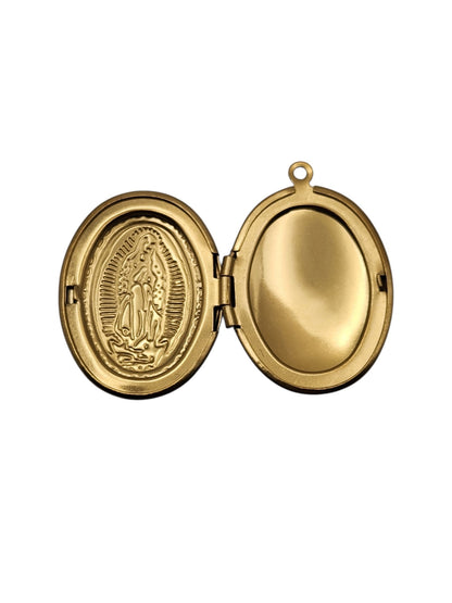 Virgin Mary Gold Locket Charm