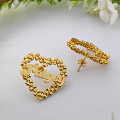 Checkmate Custom Name Earrings