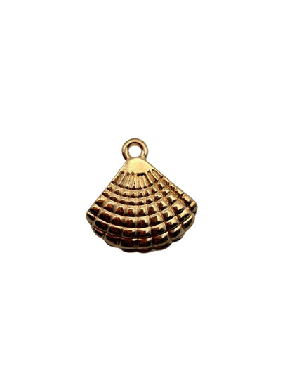 Gold Scallop Shell Charm