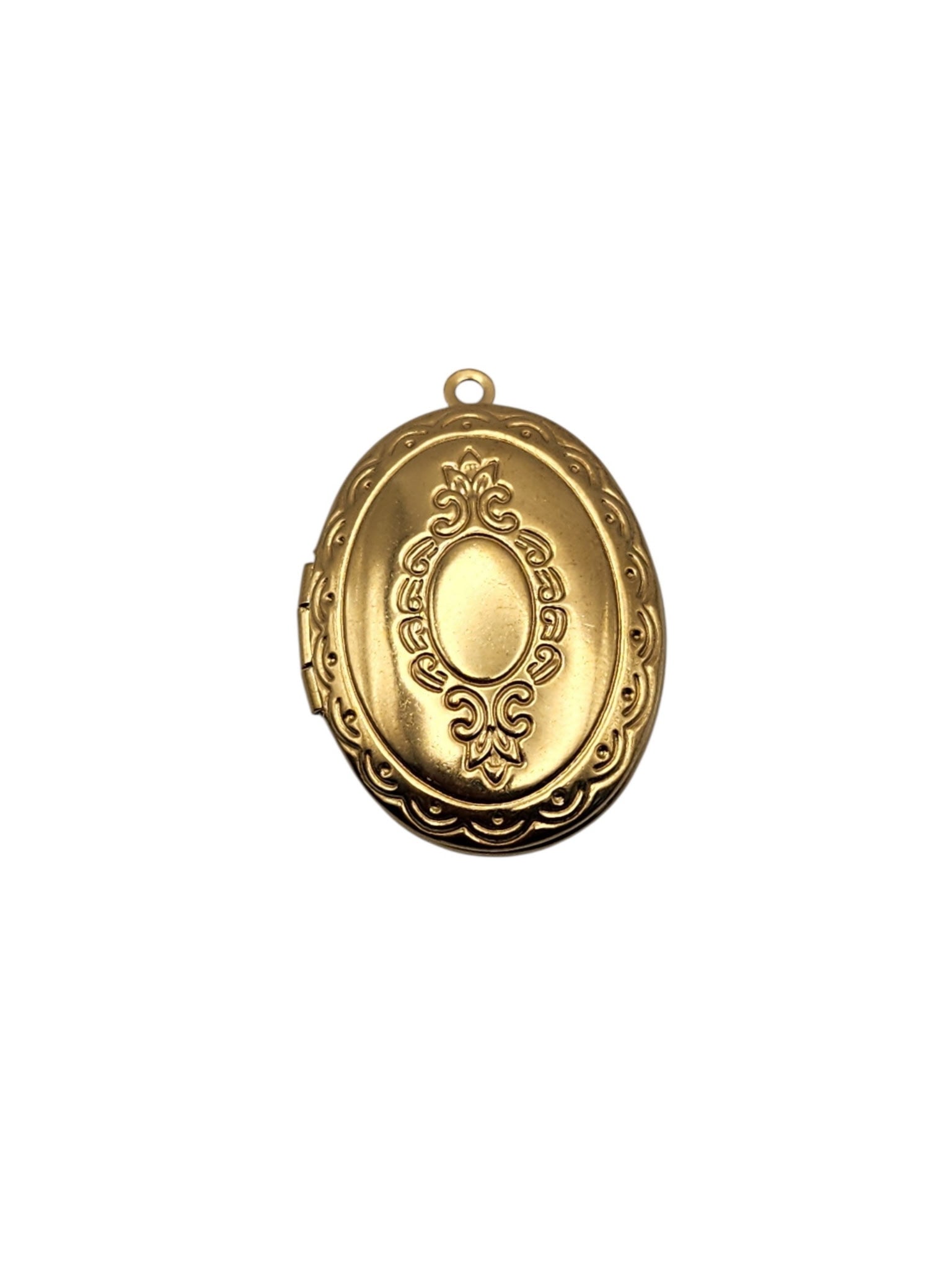 Gold Embossed Locket Charm