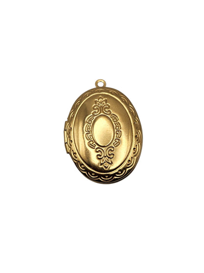 Gold Embossed Locket Charm