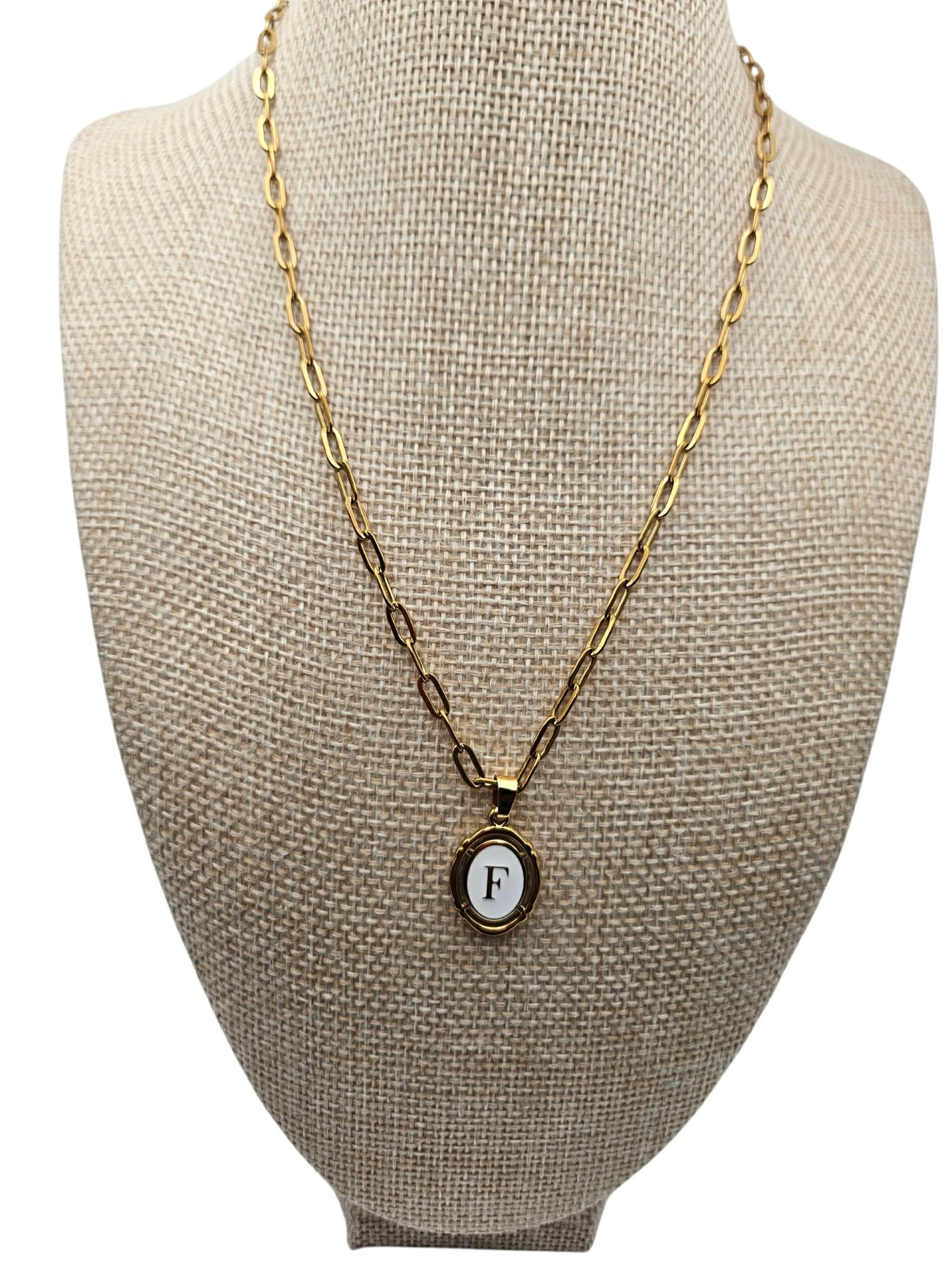 Monogram Alphabet Letter Necklace