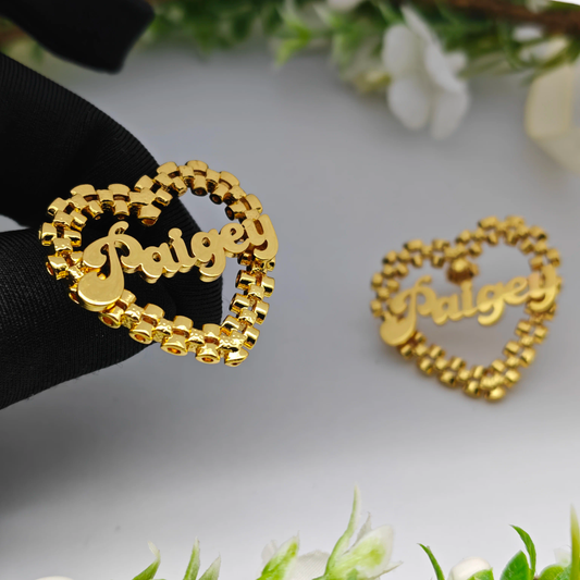 Checkmate Custom Name Earrings