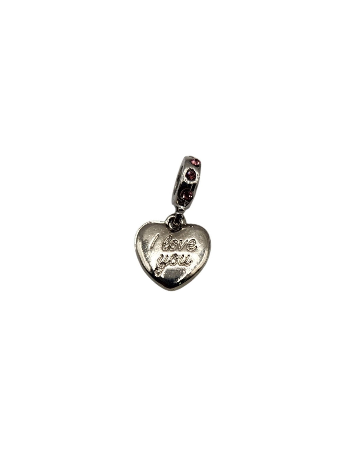 "Mom - I Love You" Heart Charm