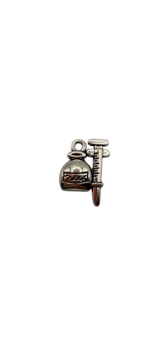Medicine Jar with Syringe Charm